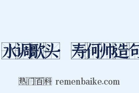 水调歌头·寿何帅造句是什么意思的图片